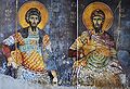 Fresco of the Saint Theodores from Protaton, Mount Athos