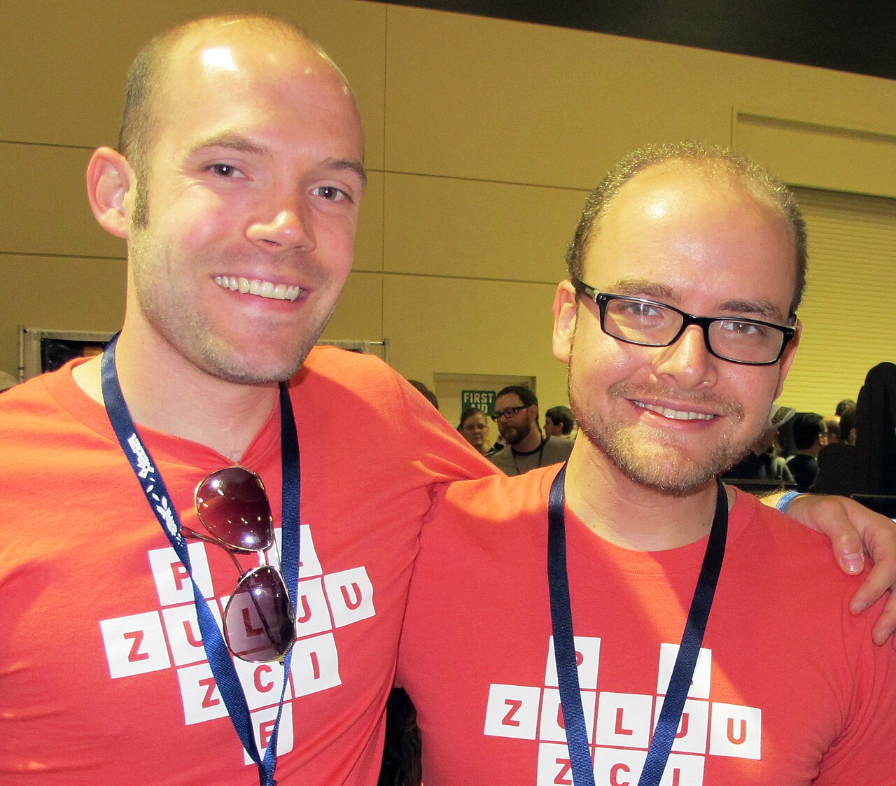 Greg Wohlwend and Asher Vollmer (Puzzlejuice) at the 2012 PAX 10.JPG