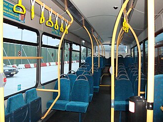 Arriva Southern Counties Wright Pulsar 2 interior at Covent Garden in January 2011