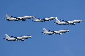 Squadron no.11 P-8A Poseidons at RAAF Base Edinburgh.
