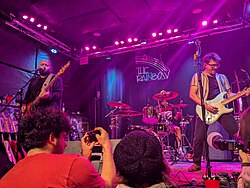 Canadian band Double Experience (L-R, Ian Nichols, Brock Tinsley) performing onstage at The Rainbow in Ottawa, Ontario.