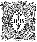The Jesuit emblem from a 1586 print