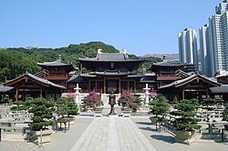 Tianwang dian of Chi Lin Nunnery in Hong Kong. Rebuilt in 2018.
