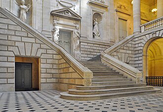 Neoclassical meander border of the railing from the stairway of the Grand Theater of Bordeaux, Bordeaux, France, by Victor Louis, 1777-1780