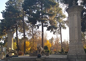 Entrance of the National Garden of Nishapur. Part of the national heritage list of Iran.