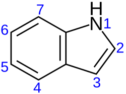 Skeletal formula with numbering scheme