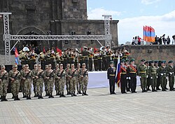 Ceremony at the Mother Armenia monument, Yerevan, Armenia (Victory Day 2018)