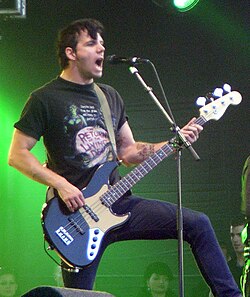 Richardson performing with Lostprophets at Pinkpop 2007