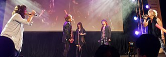 JAM Project in San Francisco, CA in August 2015. Left to right: Fukuyama, Kageyama, Okui, Kitadani, Endoh.