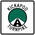 Kickapoo Turnpike marker