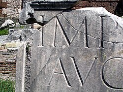 Roman square capitals, the inspiration for serif letters