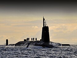 HMS Vanguard, a Vanguard-class ballistic missile submarine