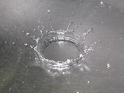 Water splash approximates radial symmetry.