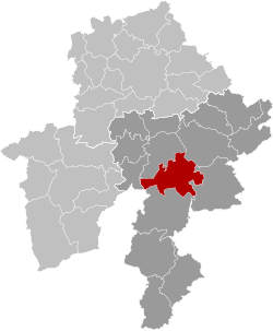 Location of Houyet in Namur province