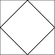 Square-in-a-square quilt block pattern