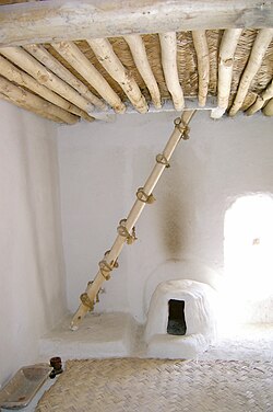 The interior of a reconstructed Çatalhöyük house