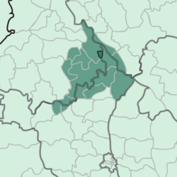 This map shows the region of north India that falls under Puadh.