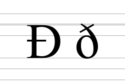 Writing cursive forms of Ð