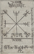 Vegvísir in the Huld Manuscript (ca. 1860)