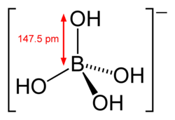 The structure of the tetrahydroxyborate ion