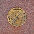 Image of the current 45°N × 90°W marker in Marathon County, Wisconsin, United States