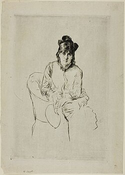 Portrait of Berthe Morisot (1876) – Marcellin Desboutin