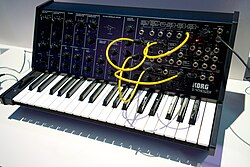 A photo of the Korg MS-20, Dwayne Goettel's first synthesizer