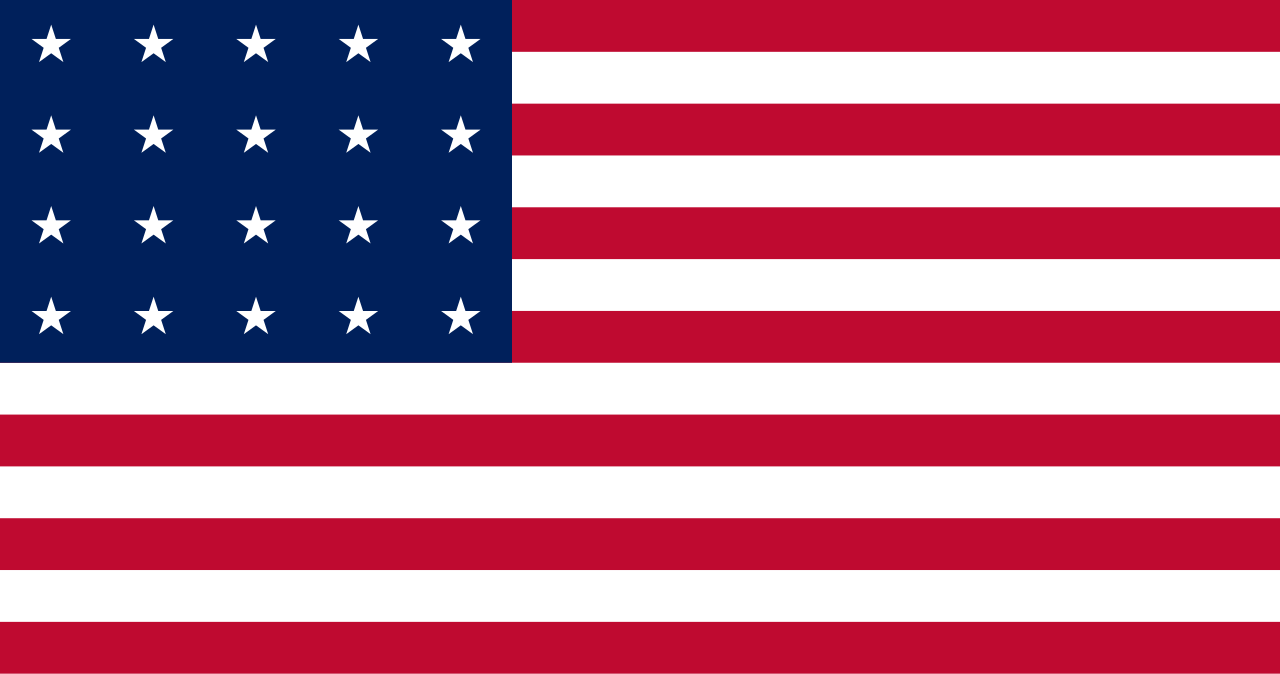 Flag of the United States (1818–1819).svg