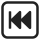 A black rectangle to the left of two left-pointing black triangles