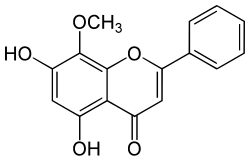 2D representation of the chemical structure of wogonin .