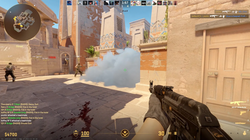 Gameplay screenshot from an in-progress Counter-Strike 2 match.