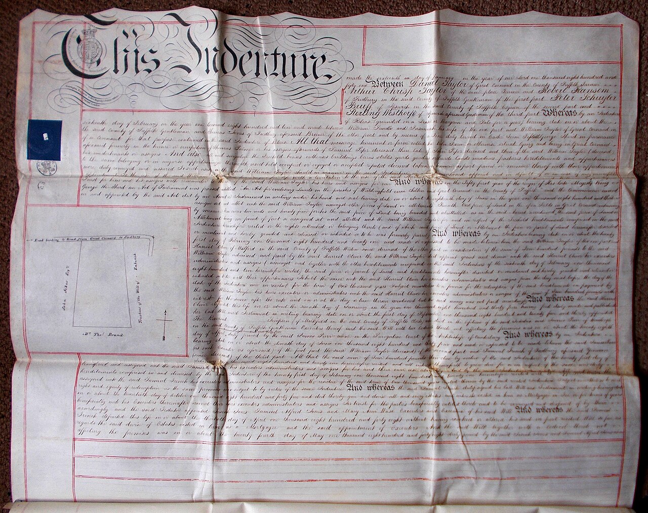 Peter Bruff land purchase, Great Cornard 1851.jpg
