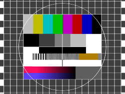 Recreation of the FuBK test card variation that adds border castellations and changes the middle downward triangle to a simple vertical bar.