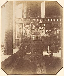 Photograph of the Sun Throne by Luigi Pesce, 1840s–60s