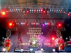 Igor & The Red Elvises performing Live 8 benefit concert in Moscow's Red Square, 2005