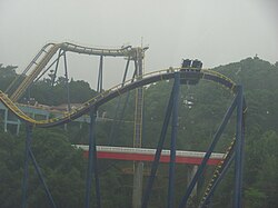 G5 going through the overbanked turn after the drop