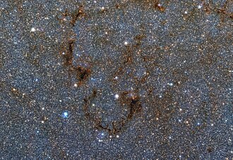 A small portion of a gigapixel color mosaic of the Milky Way's heart[60]