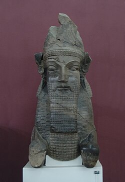 The head of a Lamassu from Persepolis, kept at the National Museum of Iran