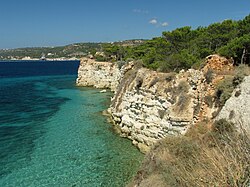 The cliff of Souda bay