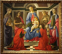 Sant'Ambrogio Altarpiece, c. 1470–72, Uffizi, Florence, a sacra conversazione