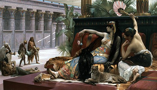 Cleopatra Testing Poisons on Condemned Prisoners, by Alexandre Cabanel, 1887, oil on canvas, private collection[100]