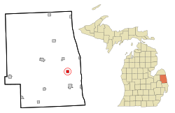 Location of Applegate in Sanilac County, Michigan