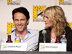 Stephen Moyer and Anna Paquin at Comic-Con in July 2009.