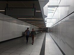 View of the linkway heading towards the MRT station