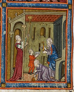 Cleaning in preparation for Passover ( 1320)
