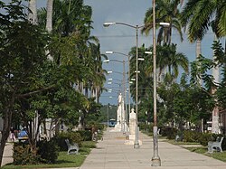 Caibarién's pedestrian 'El Paseo Martí' walk. Similar streets are popular in Cuban cities like Havana, Camajuaní and Placetas for instance.