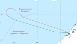 UPS Airlines Flight 6's flight path