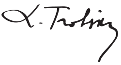 Trotsky's signature