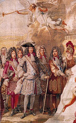 Louis XIV views the plans of Les Invalides