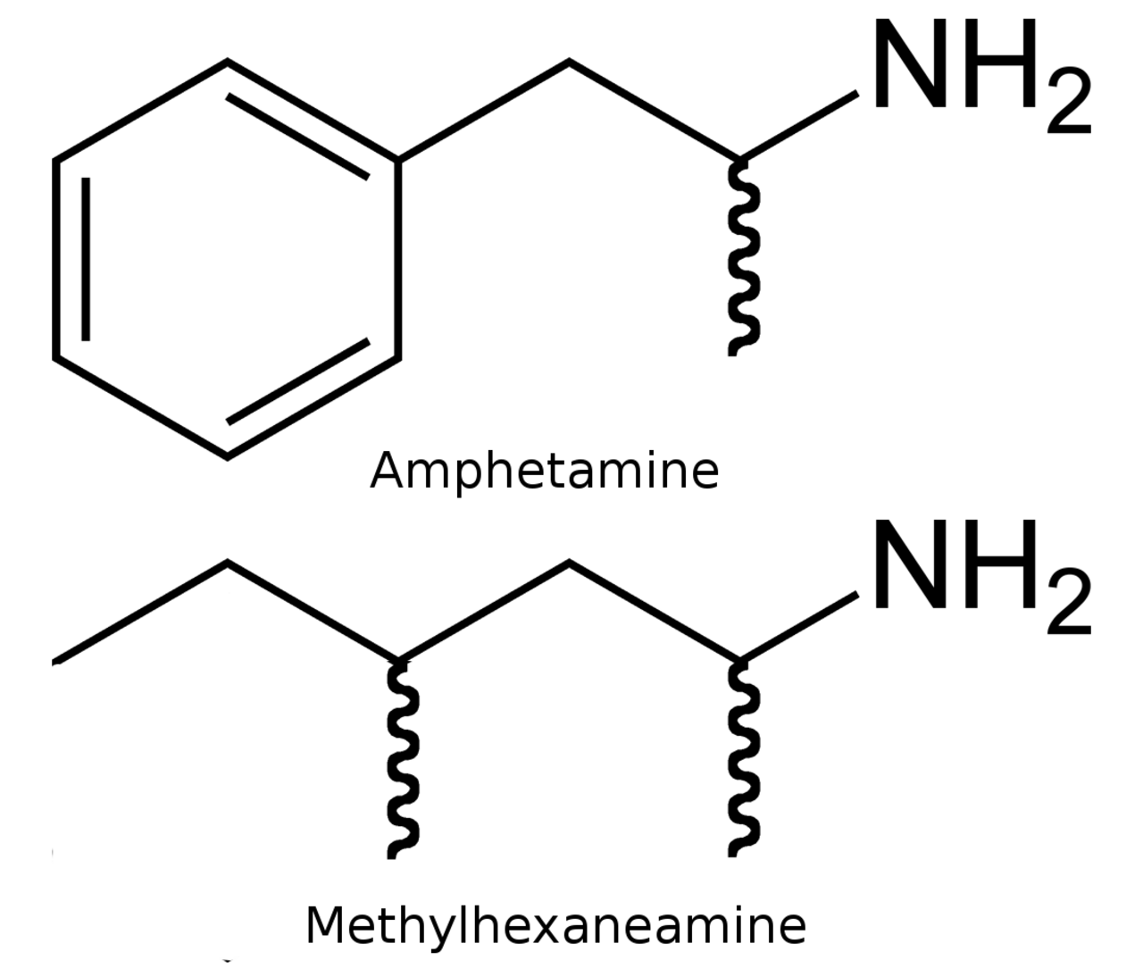 Amphetamine vs methylhexaneamine.png